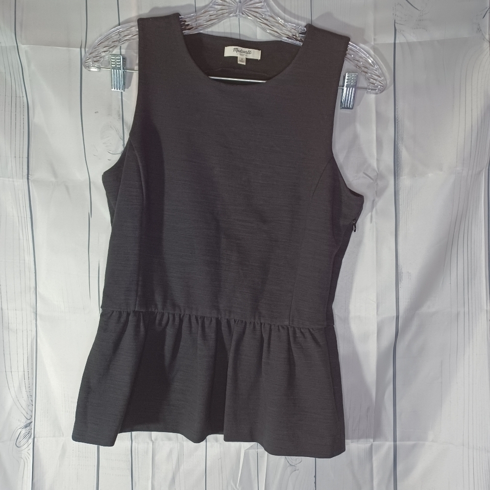 Madewell sleeveless black classic Minimalist top